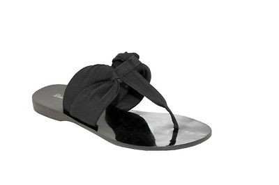 DONNA VELENTA INSIGHT LADIES DRESSY FLAT THONGS/SHOES/S​ANDALS BLACK 