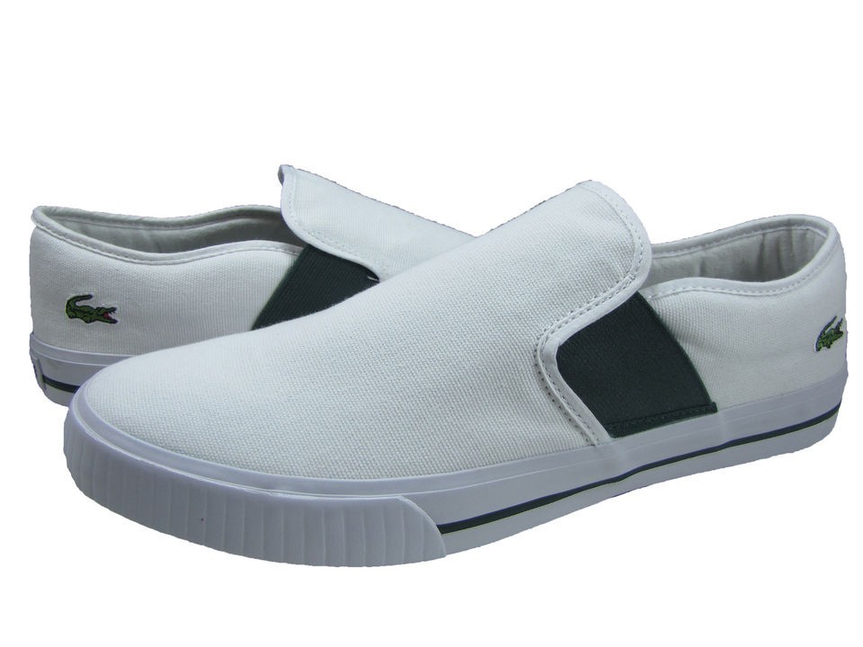 Lacoste Mens Mason Black Or White Slip on Casual Sporty Fashion 