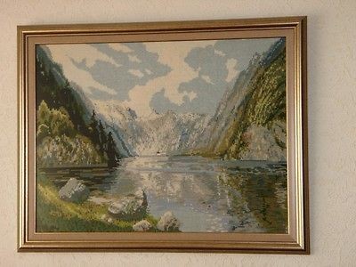 By Konigsee   King’s Lake   Wiehler gobelin Goblen Tapestry 