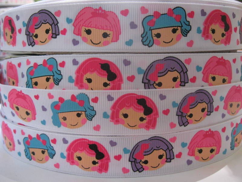 LALA LOOPSY Lalaloopsy Doll INSPIRED GROSGRAIN PRINTED RIBBON BY 