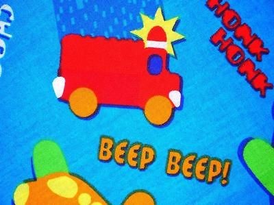 New Car Truck Airplane Fabric BTY Kids Baby Nursery Beep Beep