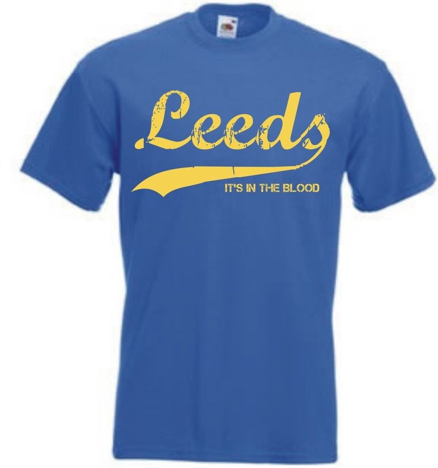 leeds united retro style fc football t shirt location united