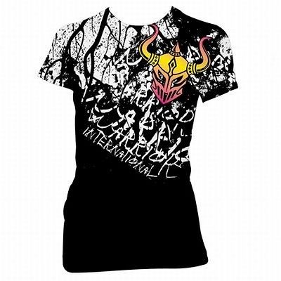 WARRIOR WEAR INTERNATIONAL BLACK CHARM TEE WOMENS SIZE LARGE MMA UFC