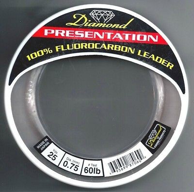 diamond presentation fluorocarbon leader 60 25 yds 