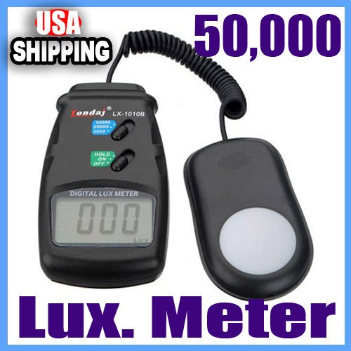 Digital LCD Light Lux Tester Meter 50,000 Camera Photo LX1010B 