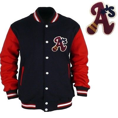 Cotton VARSITY COLLEGE LETTERMAN JACKET SCHOOL Uniform Jersey Jumper 