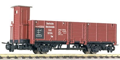 LILIPUT HOe 294021 Open Goods Wagon with Brakemens Cab DR Era 2 NIB