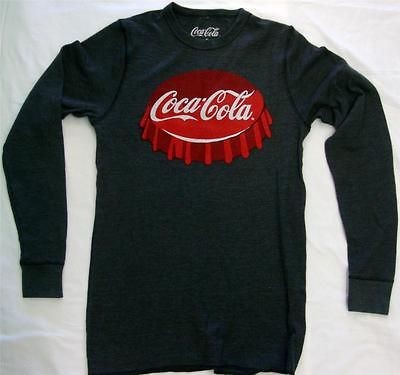 COKE COCA COLA LICENSED LONG SLEEVE THERMAL MENS SHIRT *NICE*