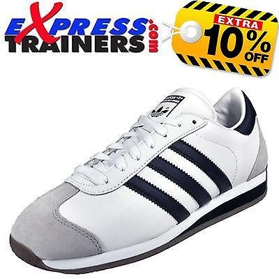 Adidas Originals Mens Country II Leather Retro Trainers * AUTHENTIC *