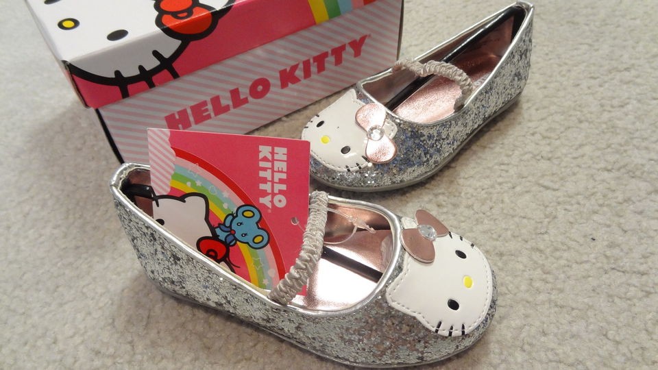   Kitty Toddler/Little Girl Julia Sequined Silver Ballet Flat Sizes 5 10