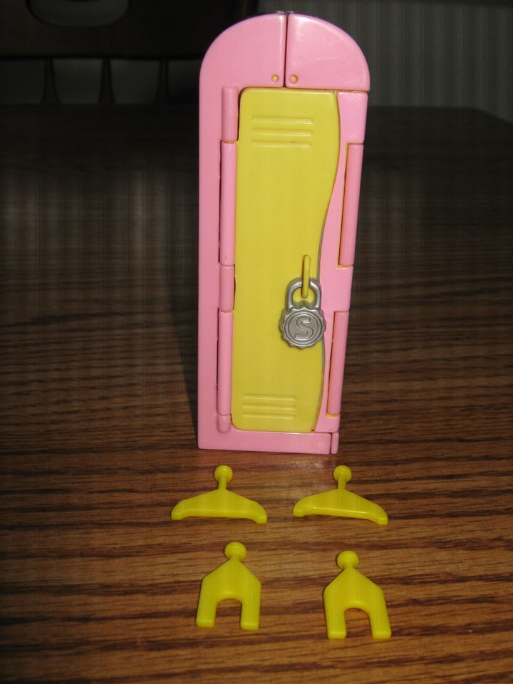 1999 Polly Pocket LOCKER & HANGERS ACCESSORIES for School Cool Lockers 