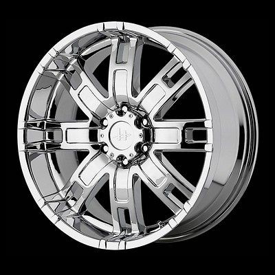 17 WHEELS RIMS HELO HE835 CHROME 17 X 8 8X6.5 SILVERADO HUMMER FORD 