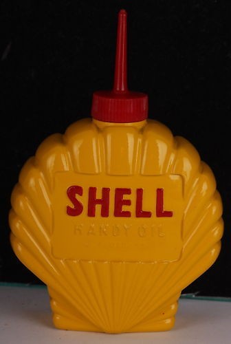 shell handy oil tin can oiler clam shape store display from thailand 