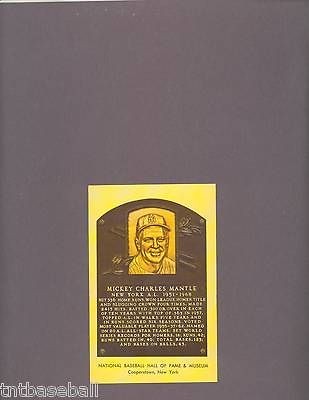 mickey mantle hof postcard new york yankees 