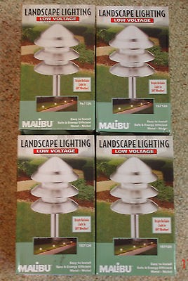 MALIBU LOW VOLTAGE 3 TIER GARDEN PATH LANDSCAPE LIGHTS METAL NICKEL 