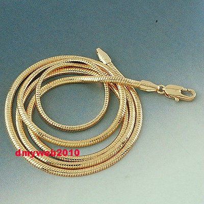   Gold Filled Mens/Womens Snake Necklace 24Chain Link GF Jewelry