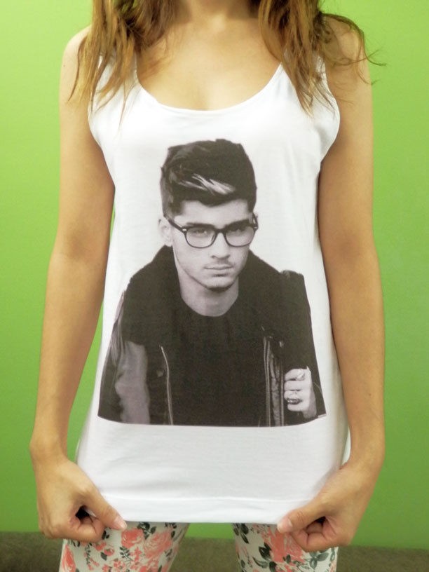 Zayn Malik W Glasses 1D ONE DIRECTION Womens Tank Top Sleeveless T 