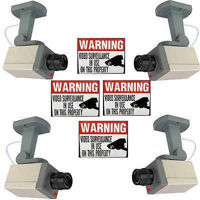 lot of 4 fake home security motion sensing camera system