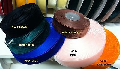 velvet ribbons 22 colors 5 yard more options