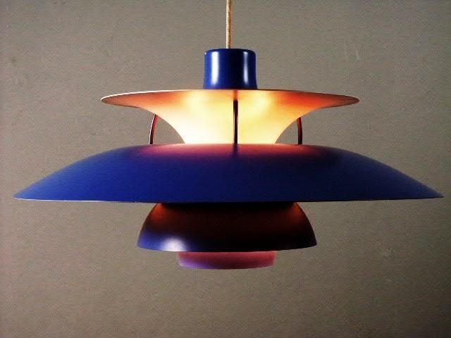   CLASSIC PH5 PENDANT LAMP BLUE __ POUL HENNINGSEN for LOIS POULSEN