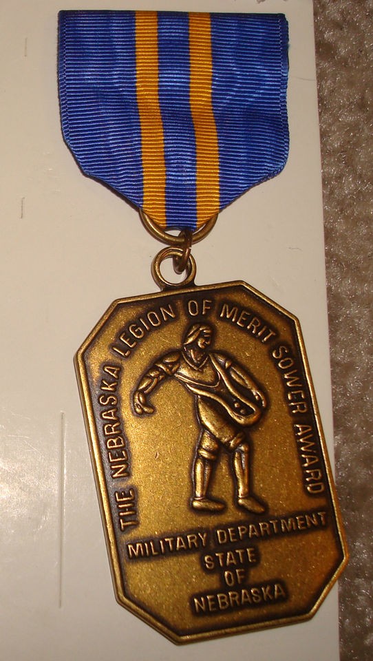 NATIONAL GUARD MEDAL,NEBRASKA, LEGION OF MERIT, FULL SIZE