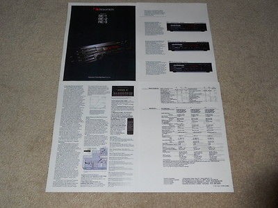 Nakamichi Receiver Brochure, RE 1, RE 2, RE 3, 4 pg, 1993, Specs, Info