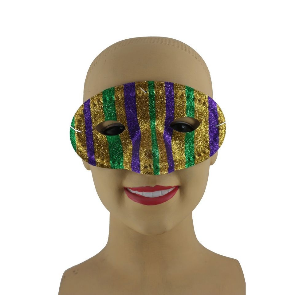 mardi gras glitter domino mask