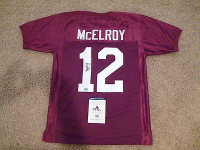 GREG MCELROY SIGNED AUTO ALABAMA CRIMSON TIDE JERSEY AAA AUTOGRAPHED