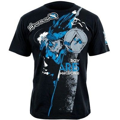 HAYABUSA RORY ARES MACDONALD MMA TEE SHIRT BLACK SIZES S, M, L, XL 