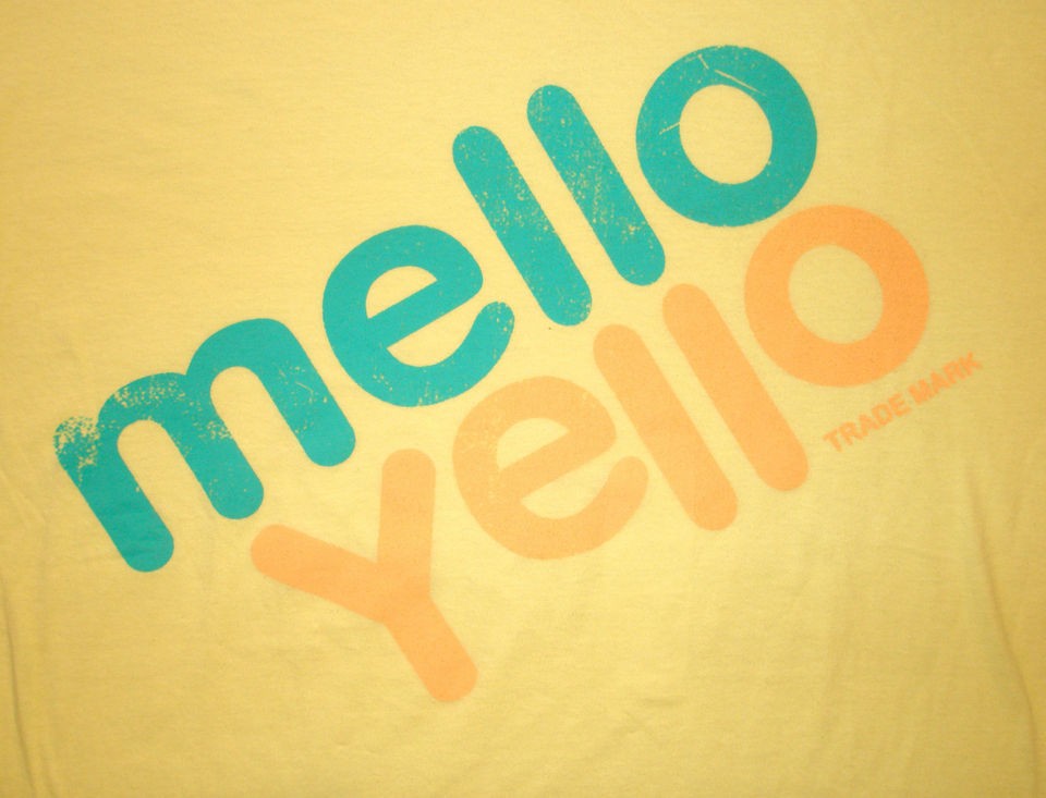 mello yello t shirt coca cola graphic tee yellow nwt