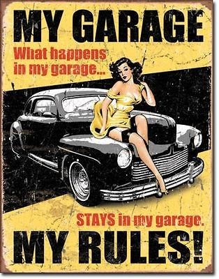 LEGENDS MY GARAGE, MY RULES What happens Miniature Tin Metal 