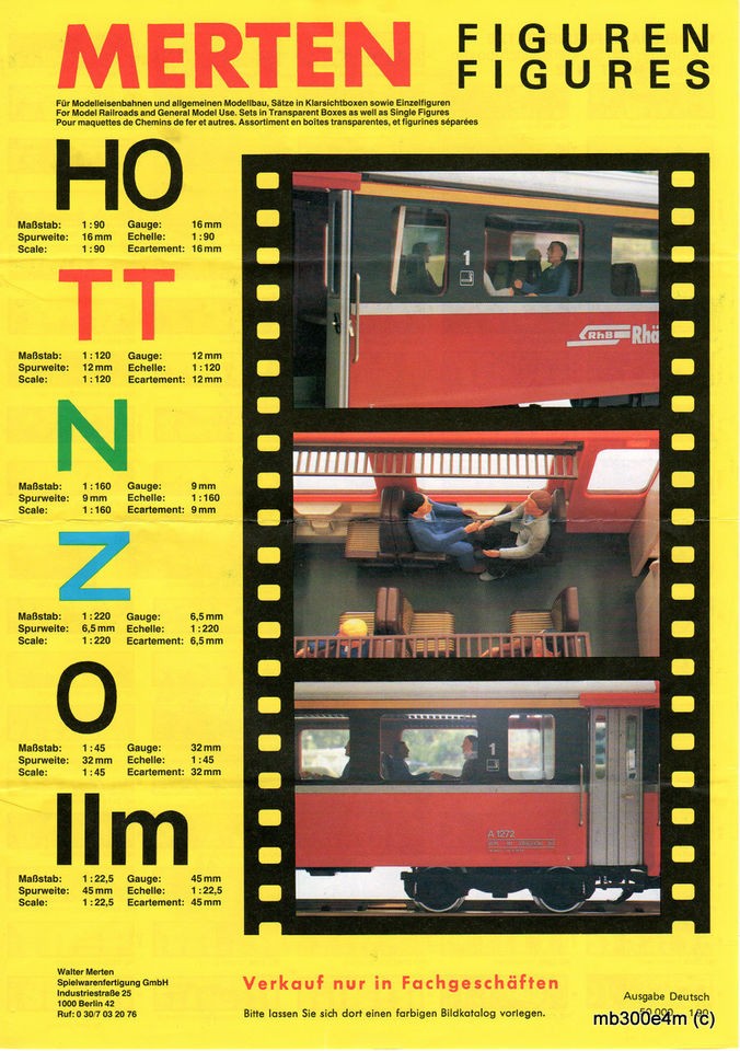 Merton Figures 3 Fold Brochure 0, H0, TT, N, Z, IIm Scales