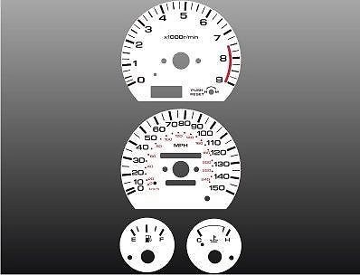 1991 1994 Nissan Sentra SE R Dash Cluster White Face Gauges 91 94 