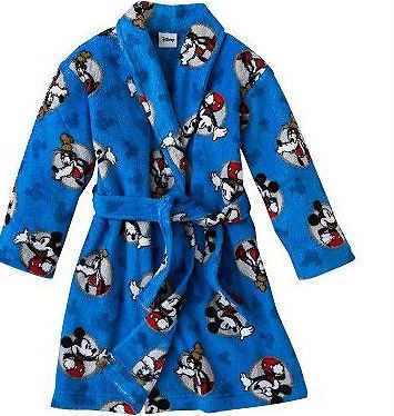 nwt new boys disney mickey mouse fleece robe 2t 3t 4t