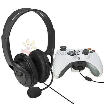 Black Headset With Noise Canceling Microphone For Xbox 360 Live