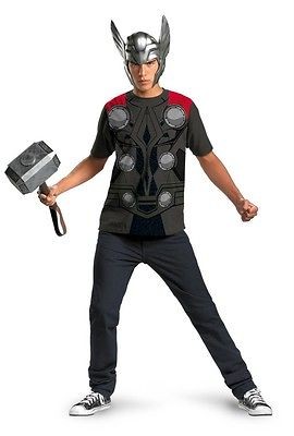 adult thor movie super hero shirt mask costume dg24689