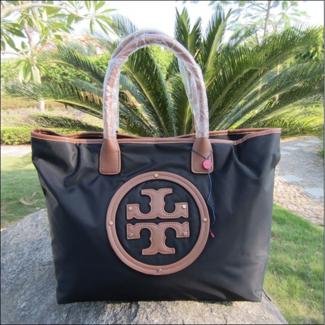 beautiful nylon stacked logo tory burch handbag tote