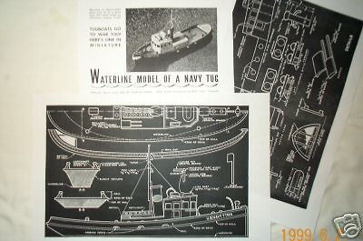 navy yard tug model boat plans  0