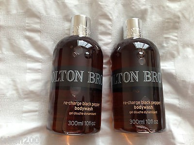 Molton Brown 2 x 300ml Re charge Black Pepper Bodywash BRAND NEW 