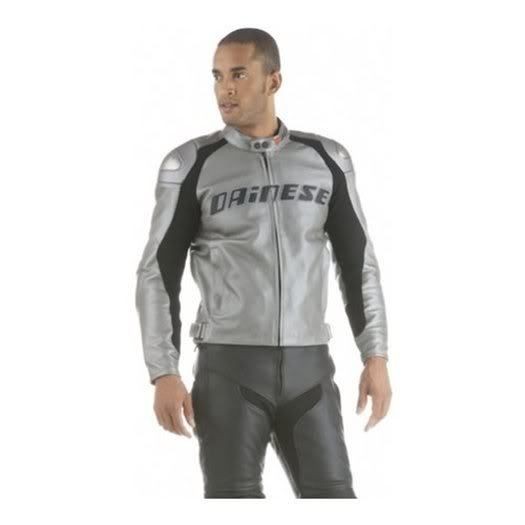 Dainese Santa Monica Jacket Leather Estivo Perforated Titanium Size 48 