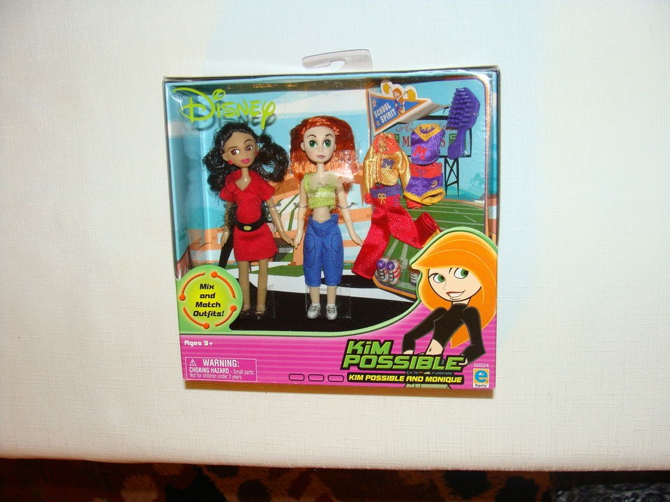 NEW DISNEY ~KIM POSIBBLE~ AND MONIQUE MINI FASHION DOLLS CHERRLEADING 