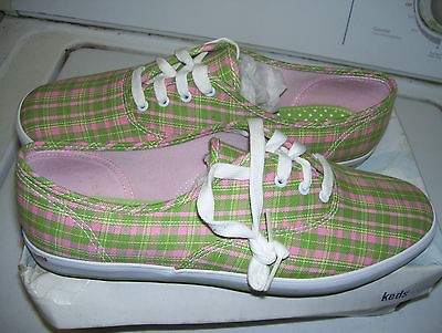 NIB Vintage Keds Original Sneaker Shoes 9.5M Woven Champion Green 