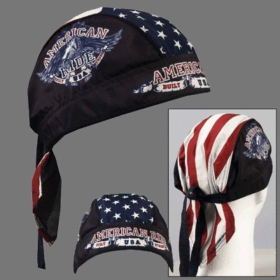 american ride eagle head wrap biker cap