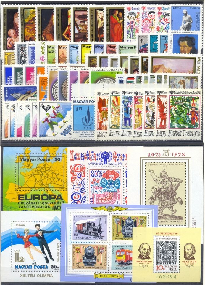 Hungary,Ungarn,Hongrie,Ungheria 1979 MNH year set =70 val.+6 s/s