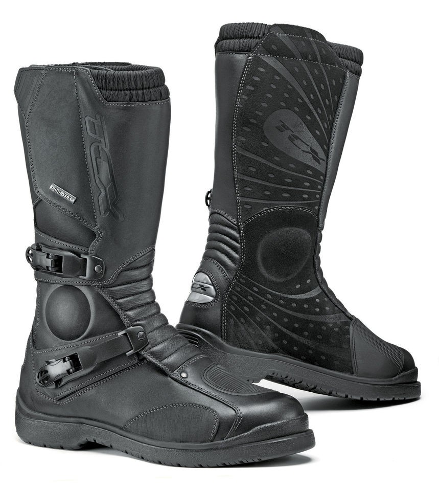   GTX BLACK GORETEX MOTORCYCLE MOTORBIKE BIKE TOURING ADVENTURE BOOTS