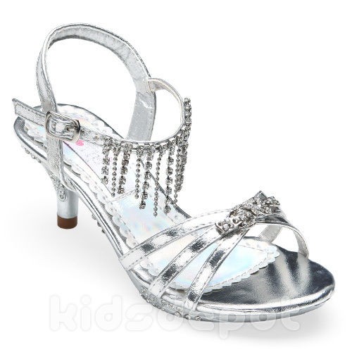 GIRLS Fancy Rhinestone KIDS DRESS SHOES Pageant Flower Formal Wedding 