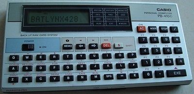   80s Vintage Casio PB 410F personal computer pocket calculator 4kb RAM