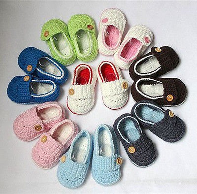 Lovely Cute Handmade Crochet Shoes Newborn Baby Boy Girl Photograph 