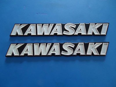 Z900 Z1000 Pair Of Kawasaki Tank Badges Z650 Z750 Emblem Z250 Z440 Kh 