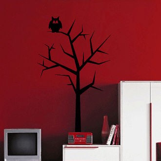 owl on a tree vinyl wall decal sticker mural vinyl